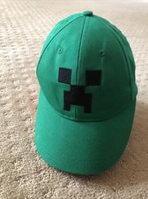 Minecraft Creeper Baseball Cap Hat by Jinx Youth Adjustable Kelly Green