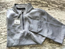 Hickey Freeman Mens 1/4 Zip Pullover Medium 125 retail, MINT FREE SHIP 
