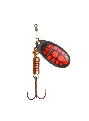 DAM Standard Spinner Red-Black Tail Bait for Predator Fish
