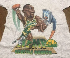 Shawn Kemp Basketball T-shirt Gray Cotton All Sizes S-5XL JJ4194