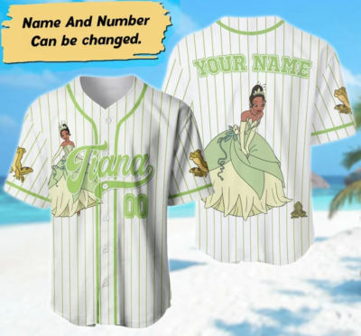 Personalized Princess Tiana Jersey 3D Shirt, Princess And The Frog Birthday  Girl