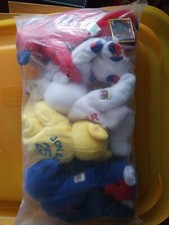 Set of 6 Salvino's International Bammer's Bears New in Original Packaging NIP