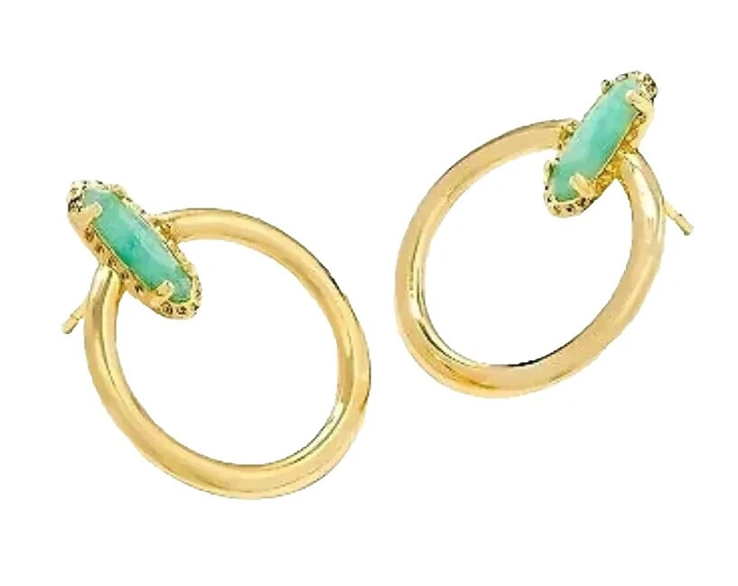 Kendra Scott Turquoise Brass Fashion Earrings