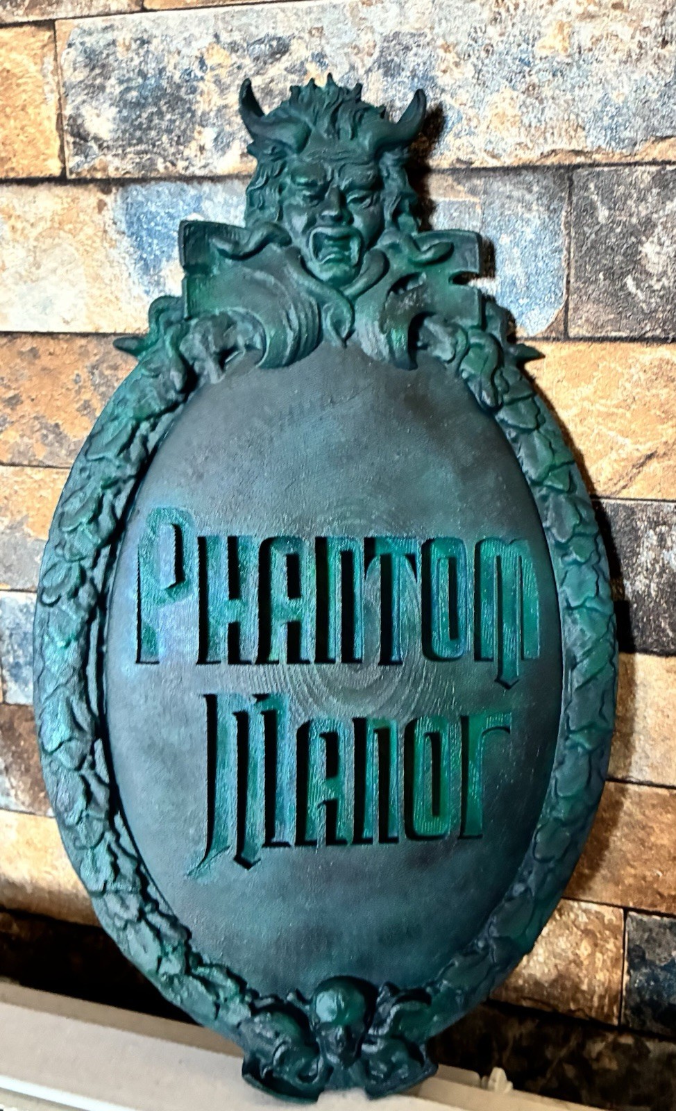 Plaque Phantom Manor décoration maison rétro pour mur gothique et intérieur vintage