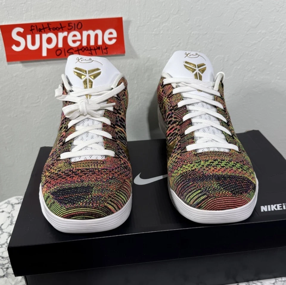 Nike Kobe 9 Elite Low ID Multicolor Flyknit Rare 2014 100% Authentic Mamba Sz 11 - Image 2 of 4