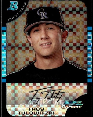 2005 Bowman Draft Picks & Prospects #BDP105 Troy Tulowitzki X-Fractors #/250 E1