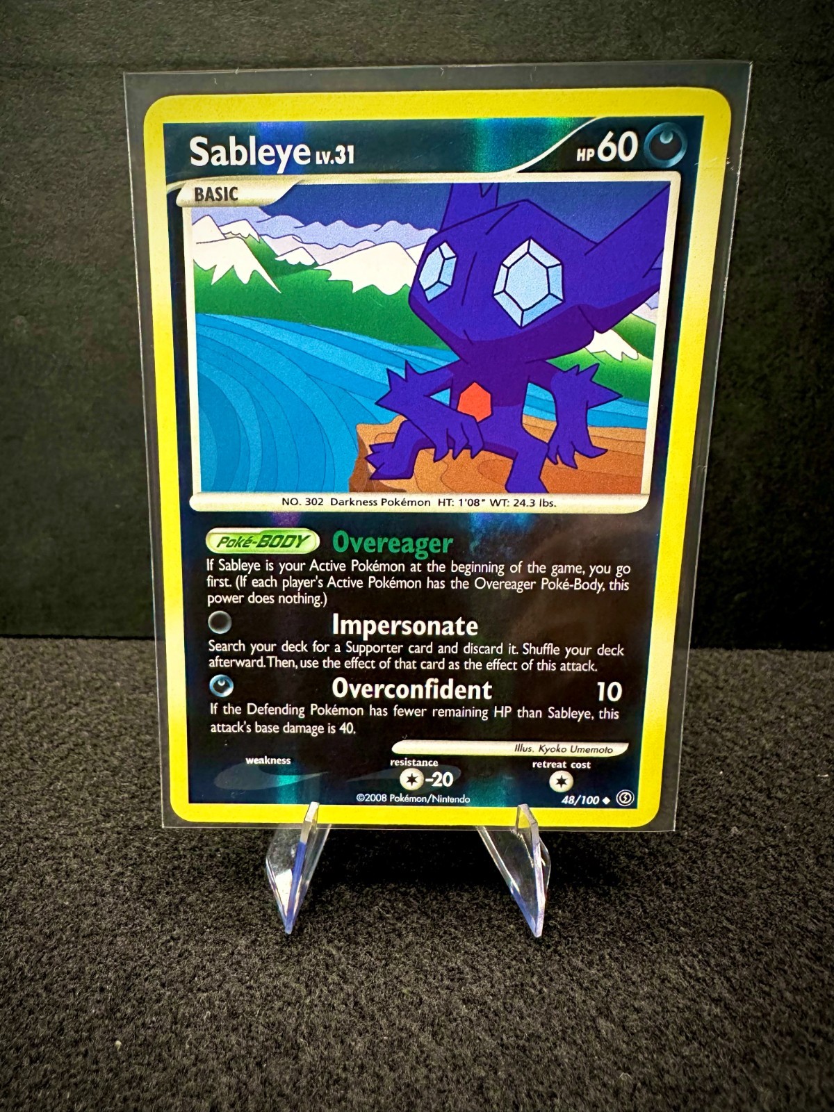 Sableye 48/100 Diamond & Pearl Stormfront Reverse Holo Pokemon TCG Card NM