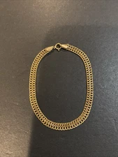 Milor 14k Yellow Gold Double Curb Link Bracelet Italy