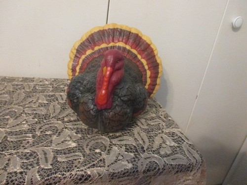 Vintage Thanksgiving Türkei Figur Harz Ferienhaus Tischdeko 8 x 9" MITTELSTÜCK - Bild 2 von 4