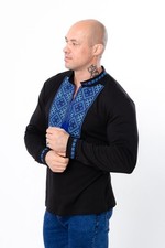 Men  s Long Sleeve Embroidered Shirt   Traditional Ukrainian Design  Comforta...