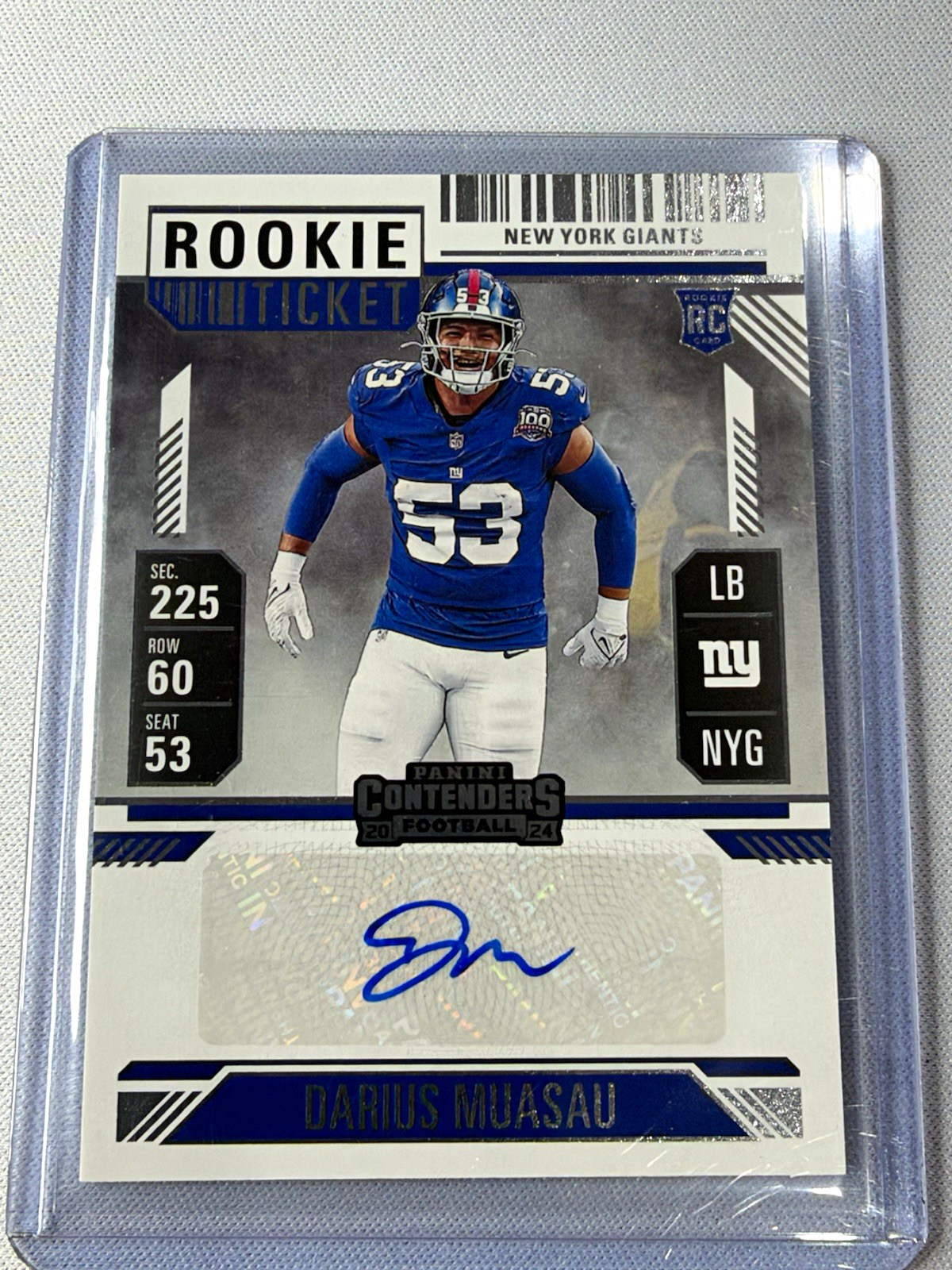 Panini Contenders 2024 Darius Muasau Rookie Ticket #237 Giants Hobby Auto RC