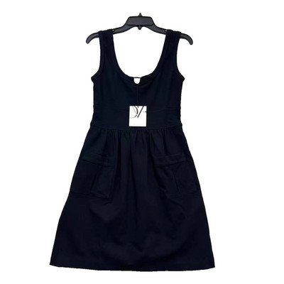 Diane Von Furstenberg DVF Cezanne Sleeveless Fit Flare Dress Navy Blue 6 NWT New