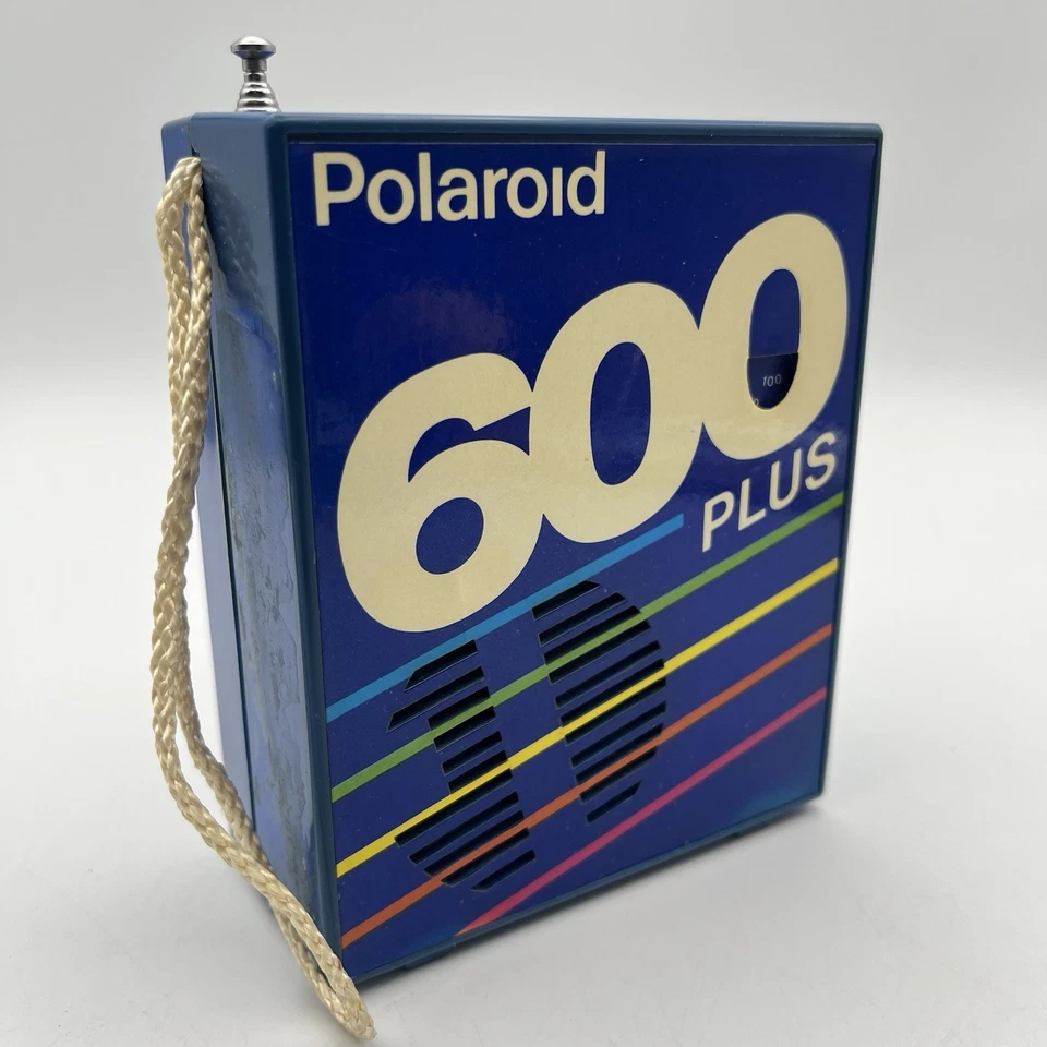 Radio portátil Polaroid 600 Plus película a color instantánea azul AM FM - REPUESTOS O REPARACIÓN Foto 2 de 4