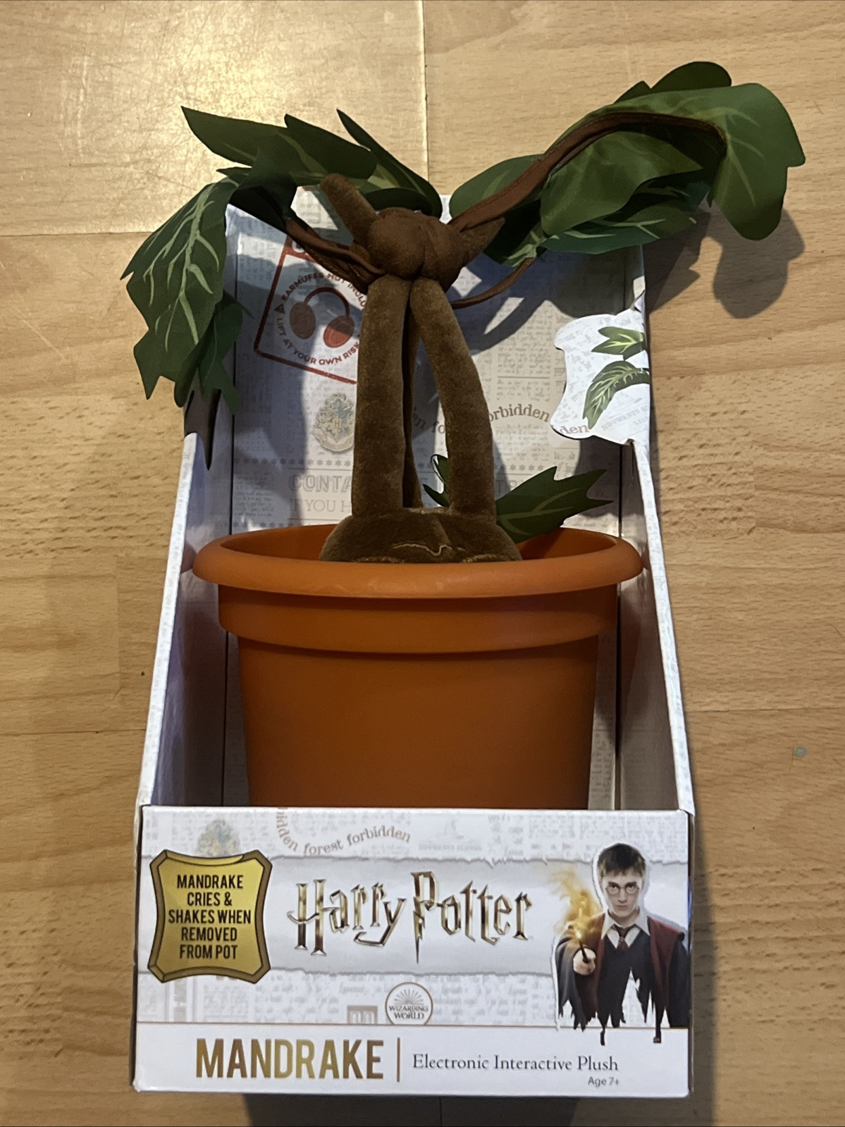 The Noble Collection Harry Potter Mandrake Interactive Plush with Pot - Official