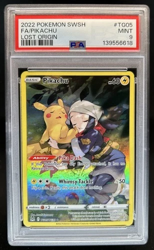 2022 Pokemon SWSH Lost Origin Pikachu Trainer Gallery #TG05/TG30 PSA 9