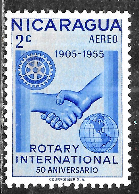 HICK GIRL- MINT NICARAGUA STAMP   SC#C354  1955  ROTARY INTERNATIONAL    H552