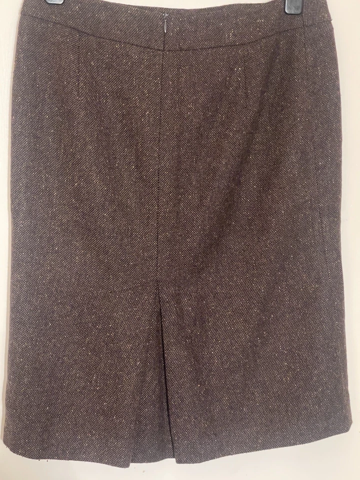 PRE-LOVE  Vantage LAURA ASHLEY  Brown  Mixed Knee Length  Skirt women’s U.K-14” - Image 2 of 4