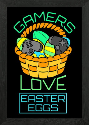 Frohe Ostern Gamer Spiel Gerahmtes Wandbild Poster Leinwanddruck Bild