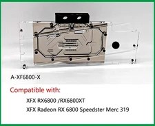 Granzon A-XF6800-X GPU Water Block Use For XFX Radeon RX 6800 Speedster Merc 319