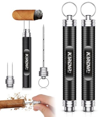2-Pack Cigar Draw Enhancer Tool, Poker & Nubber Black &