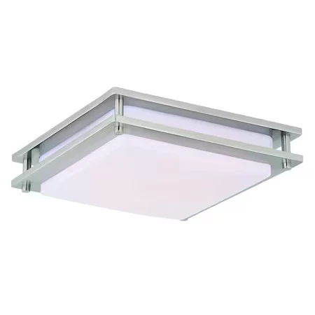 VAXCEL C0152 Horizon 12-in W LED Satin Nickel Flush Mount Ceiling Light Fixture - Picture 1 of 9