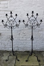 A.W.N. Pugin Candelabra  Wrought Iron Antique