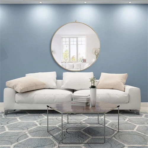 Elegant Decor Rowan 48" Round Metal Frame Hooked Mirror in Brass - Picture 11 of 11