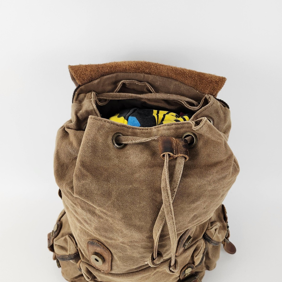 Canvas Backpack Brown 15