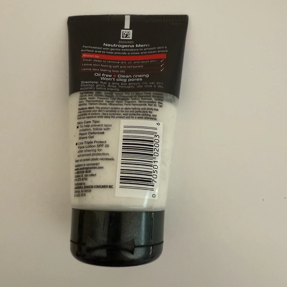 NEW Neutrogena Men Exfoliating Razor Defense Daily Shave Face Scrub Discontinued - Image 3 of 4