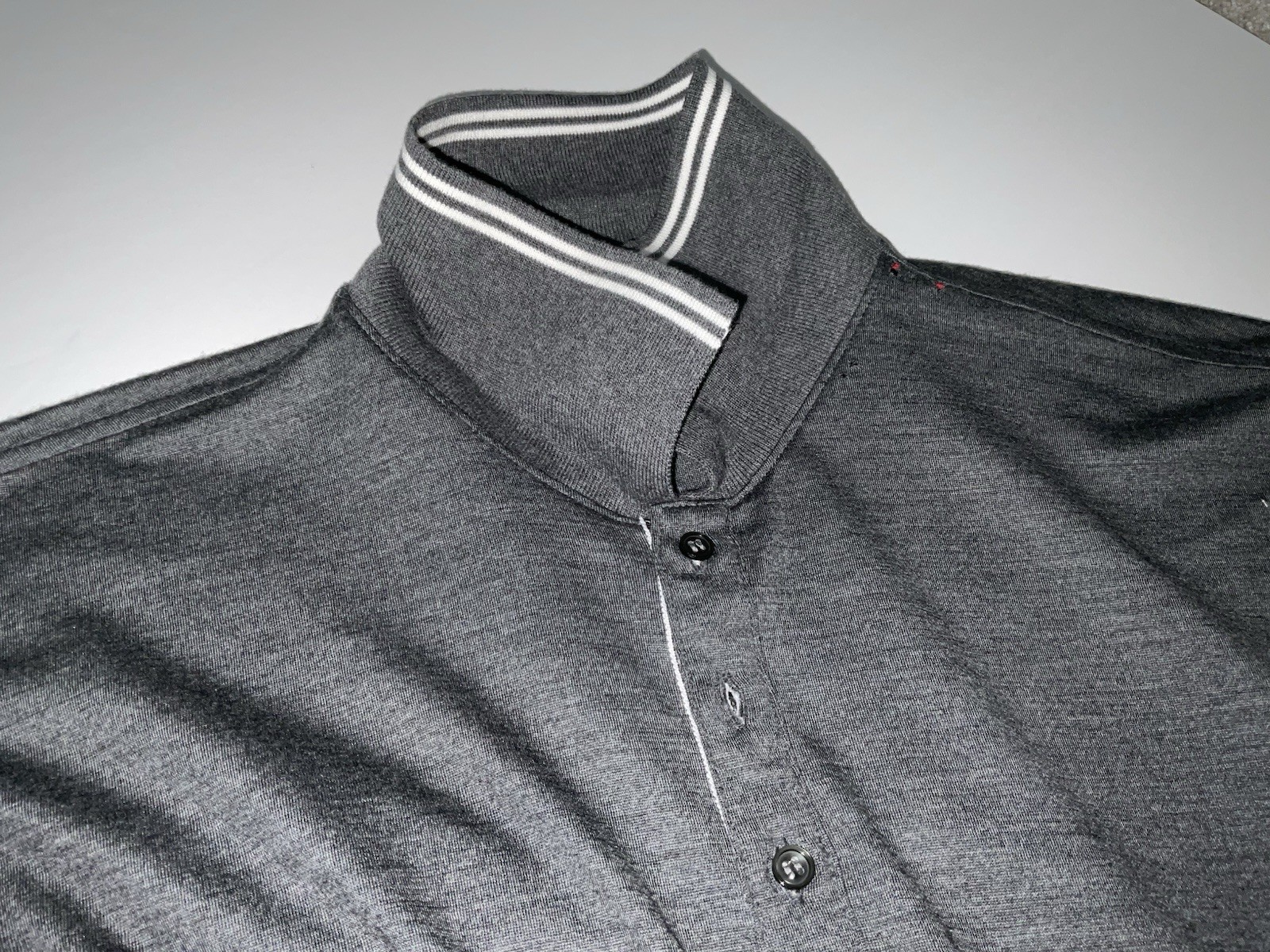 Thom Browne Wool Five-Button Placket Polo - Size … - image 14