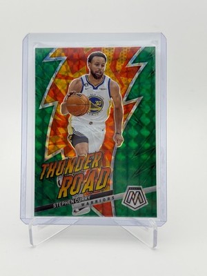 2022-23 Panini Mosaic Stephen Curry Thunder Road #12 Green Mosaic NBA Warriors