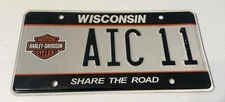 Wisconsin Harley Davidson Expired 2011 Promotional AIC Convention License Plate