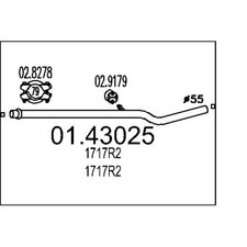 MTS Abgasrohr Verbindungsrohr Neu für Citroen C8 Fiat Ulysse Lancia Phedra  807