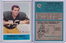 1964 Philadelphia Football # 73 Forrest Gregg Green Bay Packers Tackle EX