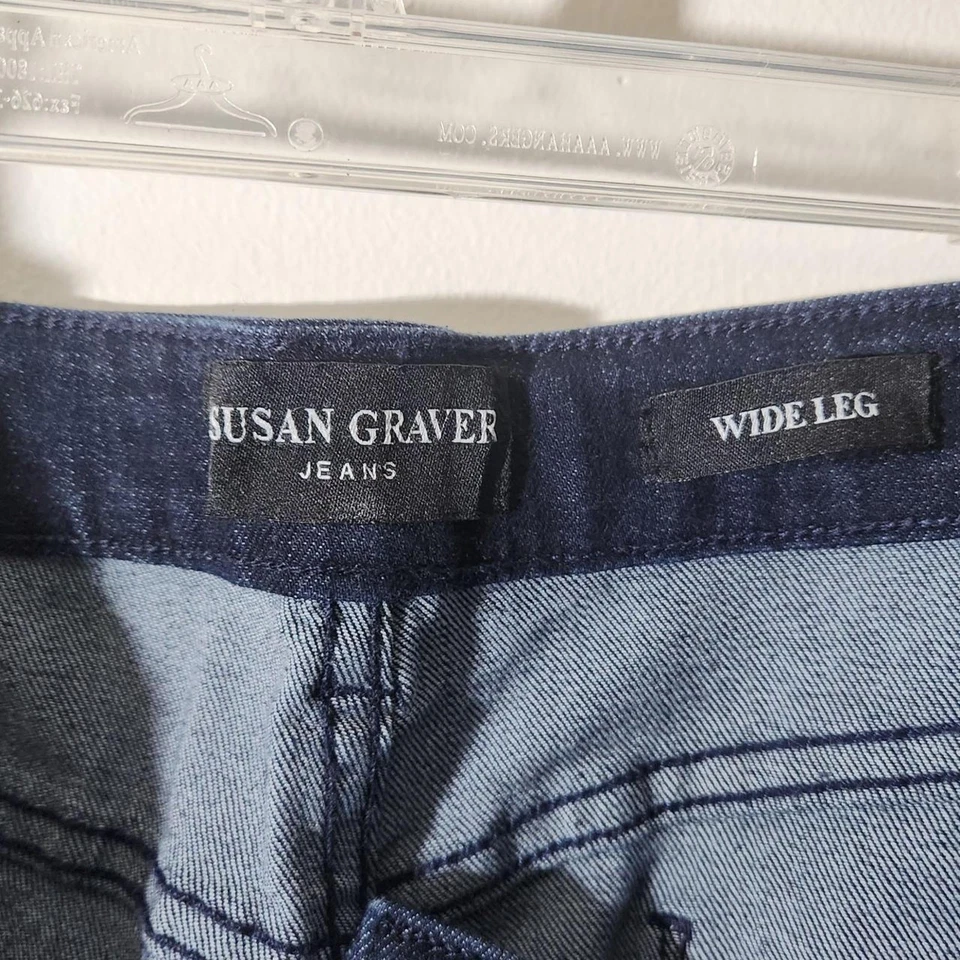 Dark blue wide leg denim - Image 2 of 4