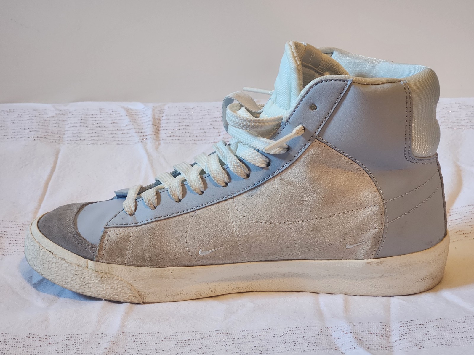 SAOLA Nike Blazer Mid '77 SE D Scarpa per Bambini 6Y Blu Whisper DQ6084 401 Sneaker Alta