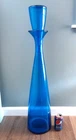 BLENKO HUGE 35.5" Art Glass Turquoise # 6138 Architectural Floor Decanter HUSTED