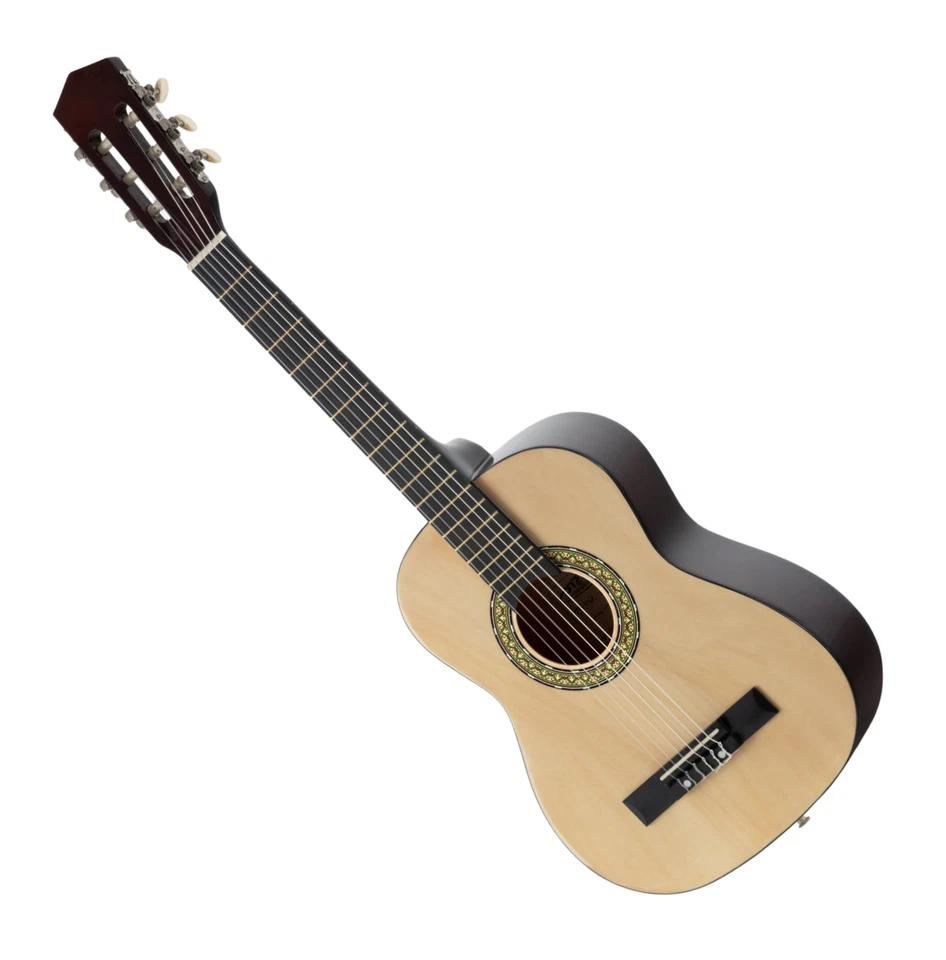 Guitare 1/2 Classique Acoustique Pour Gaucher Debutants Infantil 6 Cordes Nylon - Photo 1/4
