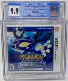 CGC Graded Pokemon Alpha Sapphire NEW Nintendo 3DS (1022731001, 9.9 A++)