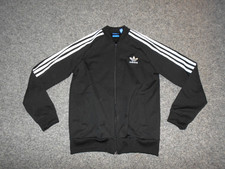 ADIDAS CLASSIC 3 STRIPE FIREBIRD YOUTH BOYS MEDIUM BLACK TRACK JACKET
