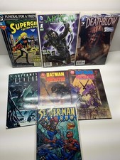 Spider-Man Batman Superman DC Marvel Comic Book Mixed Lot Of 7