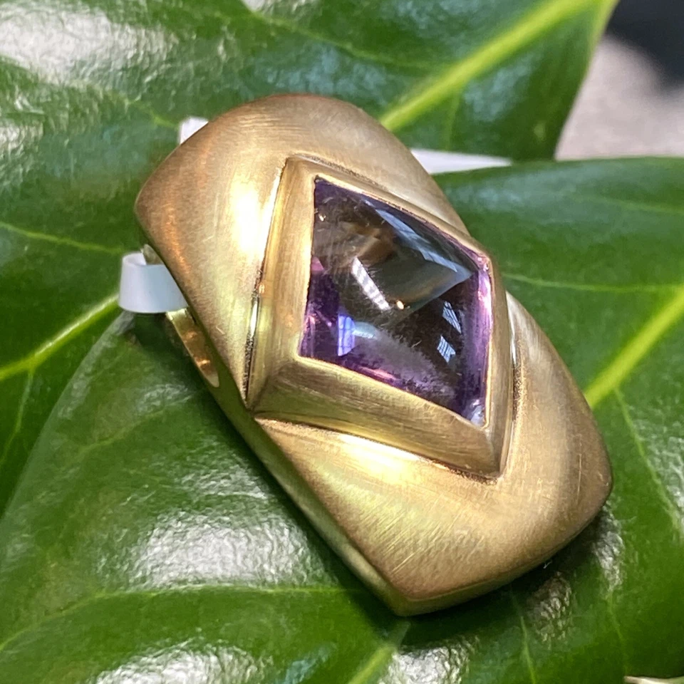 Colgante Montblanc Vintage Oro Amarillo 18K Amatista Patrimonio Joyería Fina Usado Foto 4 de 4