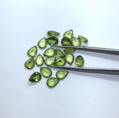 Piedra preciosa suelta AAA facetada corte pera peridoto natural para hacer todo tipo de joyas - Imagen 18 de 24