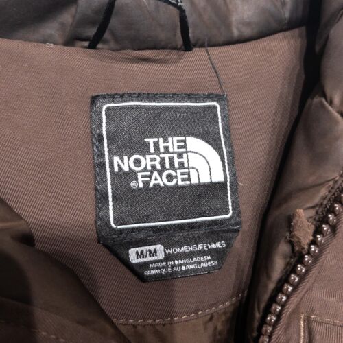 The North Face Brown Fur Trim Hooded Goose Down HyVent Parka Coat - Size M - Picture 3 of 14