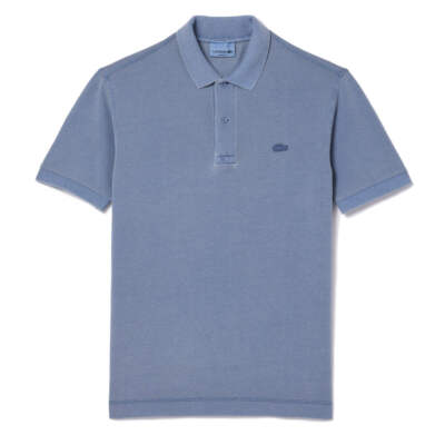 Official Lacoste Classic Fit Cotton Pique Polo Shirt Eco Stonewash - Brand New