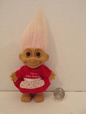 Russ Troll Doll Vintage 4" You're Very Special Light Pink Hair Brown Eyes