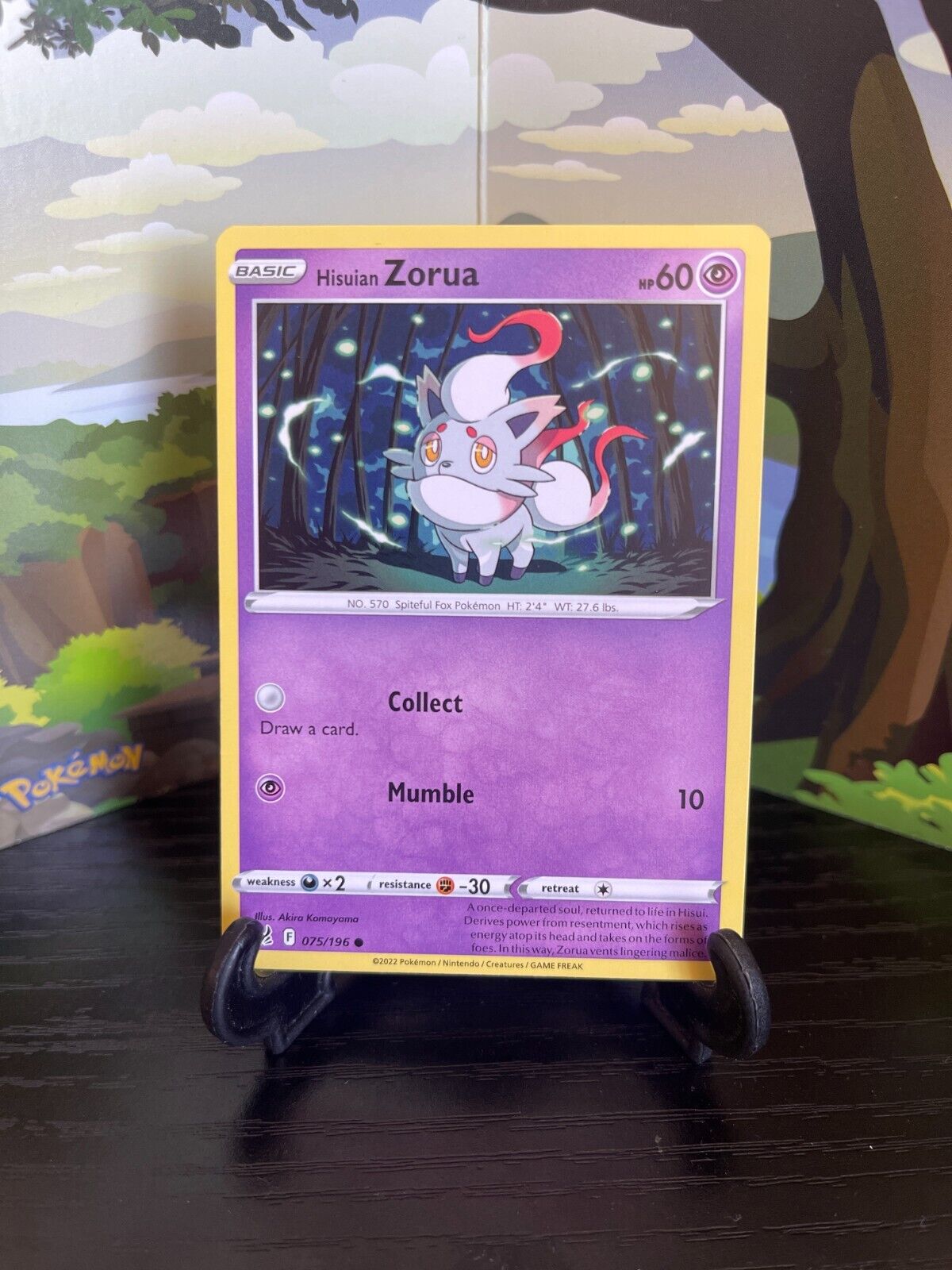 Hisuian Zorua 075/196 - Lost Origin - Common - Pokemon Card TCG - LP