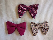BOW TIE 3 LOT Ormond Colonel Wembley Snapper Vnt Vintage Clip On Red Pattern