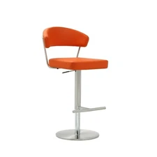 Zulu Stainless Steel Heavy Duty Barstool (Orange)