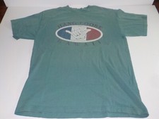 Vintage Hang Loose Kauai Hawaii T-Shirt Teal Blue M/L Distressed Faded 0399